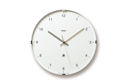 Lemnos Wanduhr North Clock/Große Designer Wanduhr ohne Tickgeräusche aus Japan/Wanduhr modern mit schleichender Sekunde/Küchenuhr, Uhr Wohnzimmer oder Büro - Weiß von Lemnos
