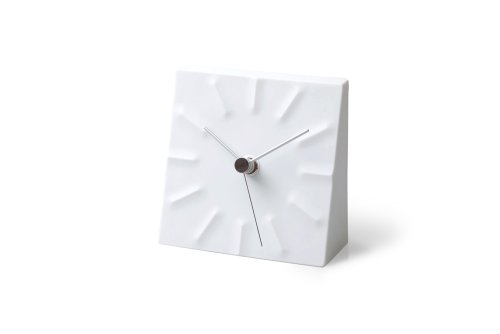 Lemnos Tischuhr Tension/kleine Uhr zum hinstellen aus Porzellan, hergestellt in Japan/Uhr Tisch/Tischuhr modern/Kleine Uhr ohne Tickgeräusche/Stehuhr von Lemnos