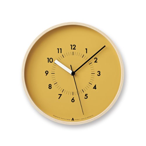 Lemnos Wanduhr Awa Clock-Soso/Designer Wanduhr ohne Tickgeräusche aus Japan/Wanduhr modern mit schleichender Sekunde/Küchenuhr, Uhr Wohnzimmer/Clock – Farbe orange Lemnos Wanduhr Awa Clock-Soso/Designer Wanduhr ohne Tickgeräusche aus Japan/Wanduhr modern mit schleichender Sekunde/Küchenuhr, Uhr Wohnzimmer/Clock – Farbe orange von Lemnos