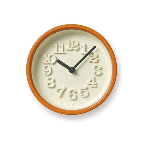 Lemnos Wanduhr Chiisana Tokei/Kleine Designer Tischuhr oder Wanduhr ohne Tickgeräusche aus Japan/Uhr zum Hinstellen/Kaminuhr und Uhr Wohnzimmer/Clock – Farbe Orange Lemnos Wanduhr Chiisana Tokei/Kleine Designer Tischuhr oder Wanduhr ohne Tickgeräusche aus Japan/Uhr zum Hinstellen/Kaminuhr und Uhr Wohnzimmer/Clock – Farbe Orange von Lemnos