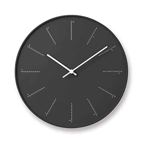 Lemnos Wanduhr Divide - Designer Uhr Ohne Tickgeräusche Aus Japan Mit Schleichender Sekunde - Modern, Für Küche Und Wohnzimmer - Farbe Schwarz Lemnos Wanduhr Divide - Designer Uhr Ohne Tickgeräusche Aus Japan Mit Schleichender Sekunde - Modern, Für Küche Und Wohnzimmer - Farbe Schwarz von Lemnos
