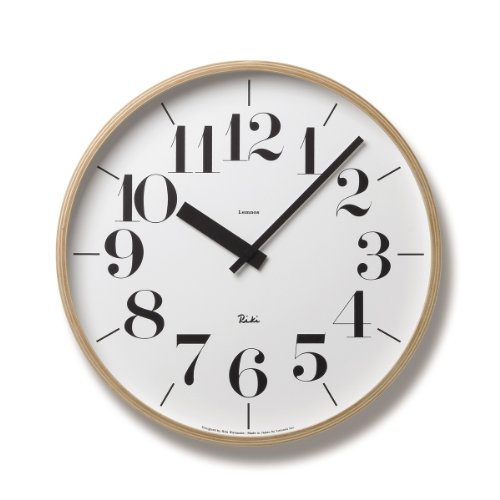 Lemnos Wanduhr Riki Clock M/Designer Wanduhr ohne Tickgeräusche aus Japan/Wanduhr modern mit schleichender Sekunde/Küchenuhr, Uhr Wohnzimmer/Clock von Lemnos