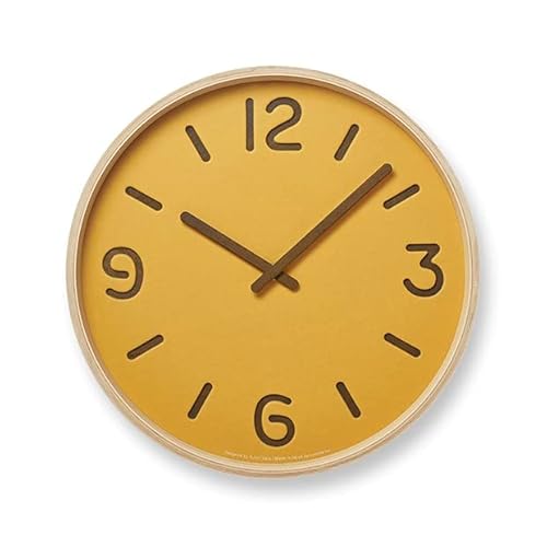 Lemnos Wanduhr Thomson Paper/Wanduhr Holz aus Japan/Designer Wanduhr ohne Tickgeräusche/Wanduhr modern mit schleichender Sekunde/Küchenuhr, Uhr Wohnzimmer/Clock von Lemnos