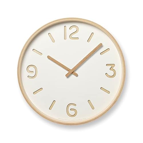 Lemnos Wanduhr Thomson Paper/Wanduhr Holz aus Japan/Designer Wanduhr ohne Tickgeräusche/Wanduhr modern mit schleichender Sekunde/Küchenuhr, Uhr Wohnzimmer/Clock von Lemnos