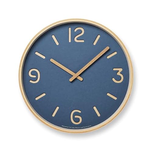 Lemnos Wanduhr Thomson Paper/Wanduhr Holz aus Japan/Designer Wanduhr ohne Tickgeräusche/Wanduhr modern mit schleichender Sekunde/Küchenuhr, Uhr Wohnzimmer/Clock von Lemnos