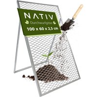 Durchwurfsieb 100x60cm, Gartensieb aus Stahl Durchwurfsieb 100x60cm, Gartensieb aus Stahl von Lemodo