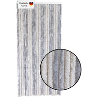 Flauschvorhang 90x200cm grau-hellgrau, Fliegenschutz, Türvorhang Wohnwagen von Lemodo