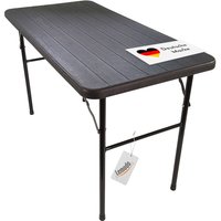 Gartentisch in Holz-Optik, Klapptisch mit Tischplatte 120 x 60 cm (L x B) von Lemodo