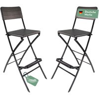 Klappbare Barstühle 2er Set mit Fußstütze von Lemodo