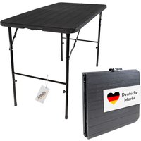 Klapptisch in Holz-Optik, Balkontisch mit Tischplatte 120 x 60 cm (L x B) von Lemodo