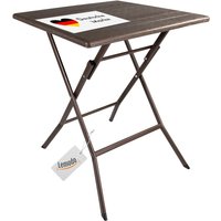 Klapptisch in Holz-Optik, Balkontisch mit Tischplatte 62 x 62 cm (L x B), braun von Lemodo