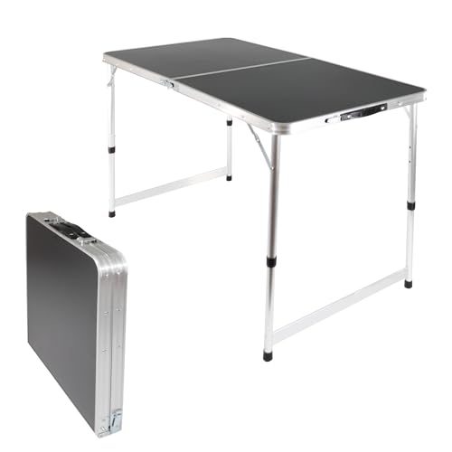 Lemodo Campingtisch schwarz klappbar | Klapptisch 3-Fach höhenverstellbar | Falttisch 120 x 60 cm | Leicht zu transportierender Partytisch | Koffertisch für Verschiedene Anwendungen Lemodo Campingtisch schwarz klappbar | Klapptisch 3-Fach höhenverstellbar | Falttisch 120 x 60 cm | Leicht zu transportierender Partytisch | Koffertisch für Verschiedene Anwendungen von Lemodo