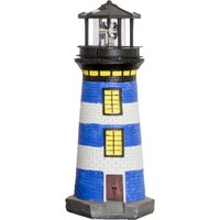 Lemodo Gartendeko Leuchtturm mit Solar blau/weiß, handbemalte Gartenfigur 83 cm hoch Lemodo Gartendeko Leuchtturm mit Solar blau/weiß, handbemalte Gartenfigur 83 cm hoch von Lemodo