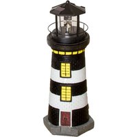 Lemodo Gartendeko Leuchtturm mit Solar schwarz/weiß, handbemalte Gartenfigur 83 cm hoch Lemodo Gartendeko Leuchtturm mit Solar schwarz/weiß, handbemalte Gartenfigur 83 cm hoch von Lemodo
