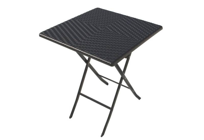 Lemodo Gartentisch Klapptisch mit Tischplatte in Rattan-Optik, 62x62 cm von Lemodo