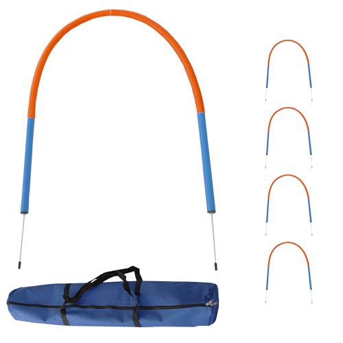 Lemodo Hoopers Set mit 4 Bögen, Agility Set, Steckhürden-Set mit Tasche, Hundesport, Hundetraining von Lemodo