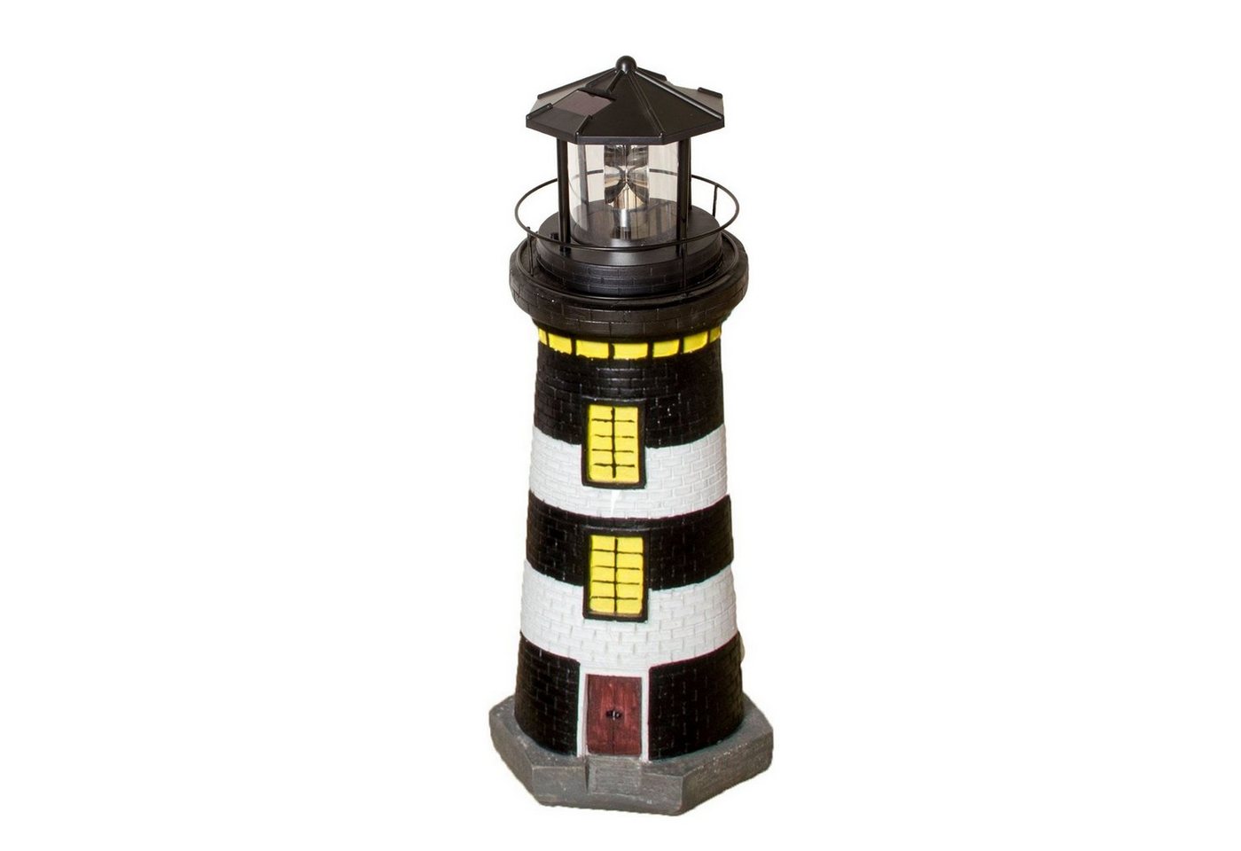 Lemodo LED-Dekofigur Solar-Leuchtturm mit rotierender Leuchte, 37 oder 83 cm hoch von Lemodo