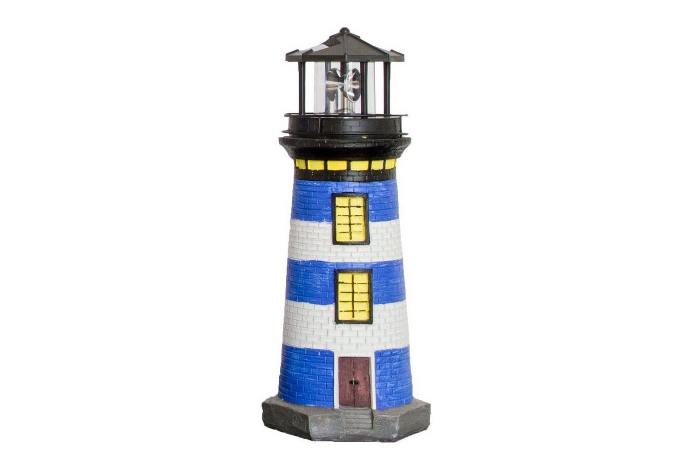 Lemodo LED-Dekofigur Solar-Leuchtturm mit rotierender Leuchte, 37 oder 83 cm hoch von Lemodo