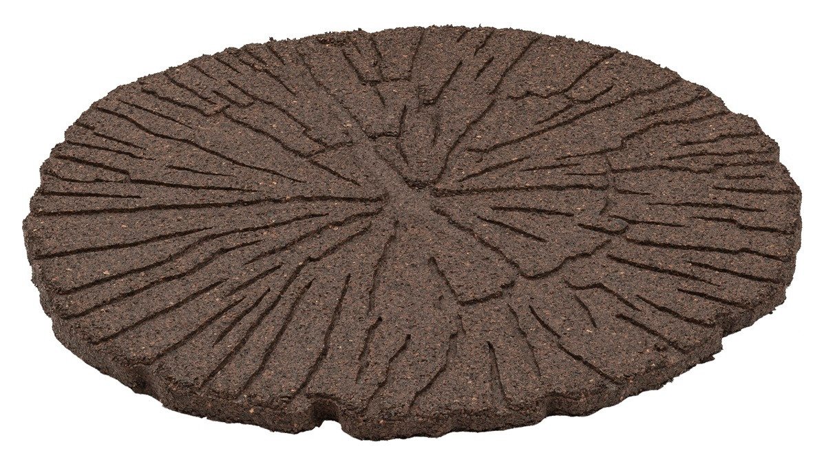 Lemodo Trittsteine Trittstein, Gartenplatte, Gehwegplatte in Baumstammoptik, 46x46 cm, 4-St., Rutschfester Untergrund, Baumstamm-Optik von Lemodo