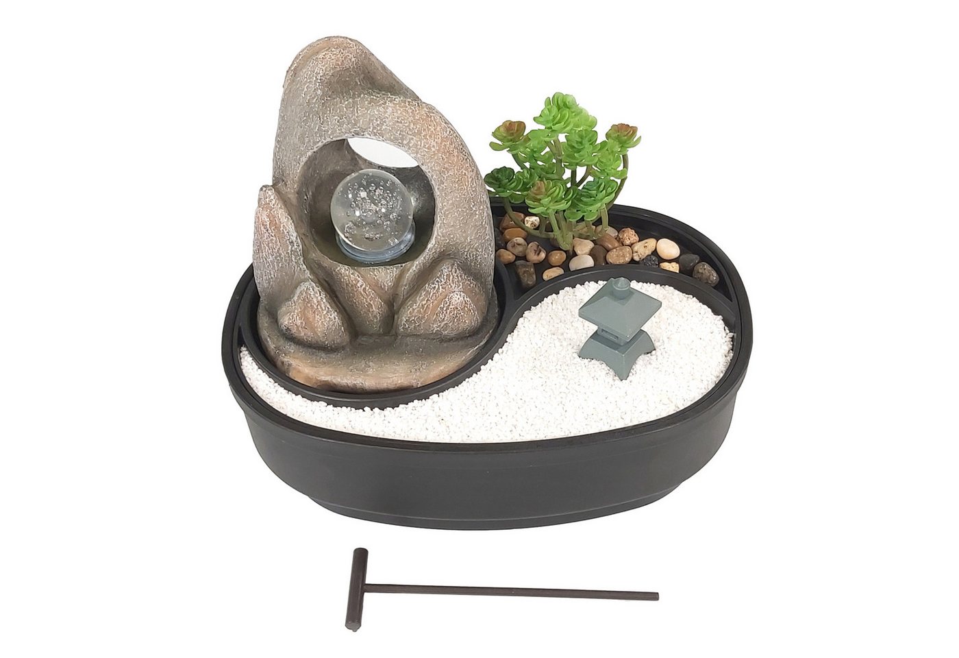 Lemodo Zimmerbrunnen Tischbrunnen mit Zen-Garten, Pumpe mit LED-Beleuchtung Lemodo Zimmerbrunnen Tischbrunnen mit Zen-Garten, Pumpe mit LED-Beleuchtung von Lemodo