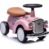 Rutschauto ab 1 Jahr, Kinderauto im Retrodesign pink, Kinderfahrzeug mit Hupe von Lemodo