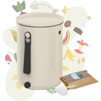 Skaza Bokashi Set mit Eimer und Ferment, cremeweiß von Lemodo