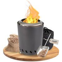Tischkamin anthrazit für Pellets, rauchfrei von Lemodo