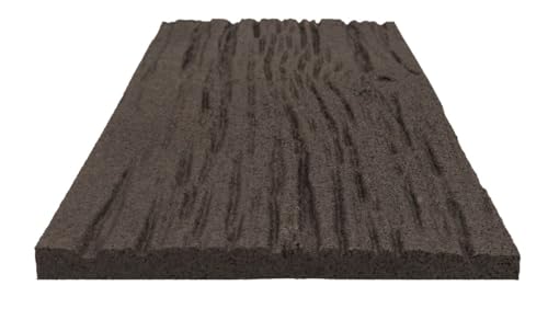 Trittstein 3 Stück, Gartenplatte Bahnschwelle, Gehwegplatte, Beetplatte, Laufplatte aus Gummi, 60 x 25 x 1,7 cm von Lemodo
