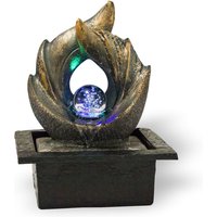 Zimmerbrunnen Elements mit LED-Beleuchtung, Feng Shui Dekobrunnen für Wohnung und Büro von Lemodo