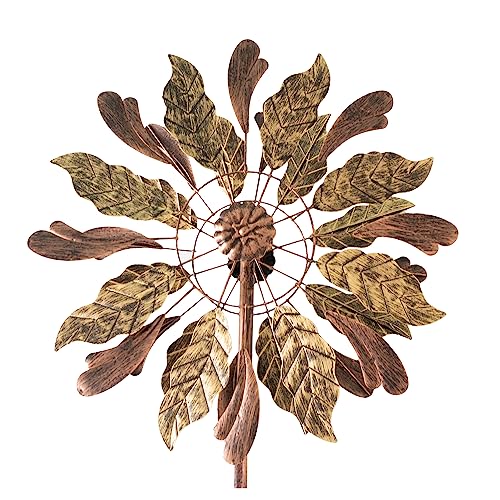 großes Windspiel aus Metall, Windrad für Garten (Leaves) von Lemodo