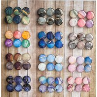 Alcohol Ink Abstrakte Magnete - 6Er Set Kunst von LemonAndLeigh
