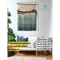 Große Makramee Wandbehang Ombré Fibre Art, Boho Dekor Große Makramee Wandbehang Ombré Fibre Art, Boho Dekor von LemonLeafMacrame