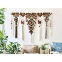 Großer Handgemachter Makramee Wandbehang Boho Home Decor 120x34 Inches von LemonLeafMacrame
