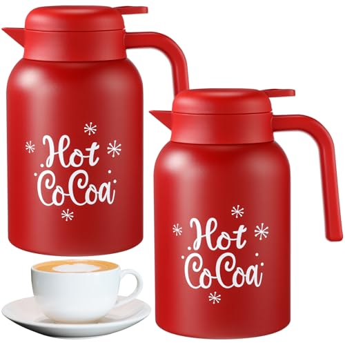 LemonRoad 2 Stück Kaffeekaraffe Spender Edelstahl Topf Weihnachten Heiß Kakao Thermo-Kaffeekaraffe für heiße Getränke, Wasser, Tee, Thermogetränkespender für Partys LemonRoad 2 Stück Kaffeekaraffe Spender Edelstahl Topf Weihnachten Heiß Kakao Thermo-Kaffeekaraffe für heiße Getränke, Wasser, Tee, Thermogetränkespender für Partys von LemonRoad