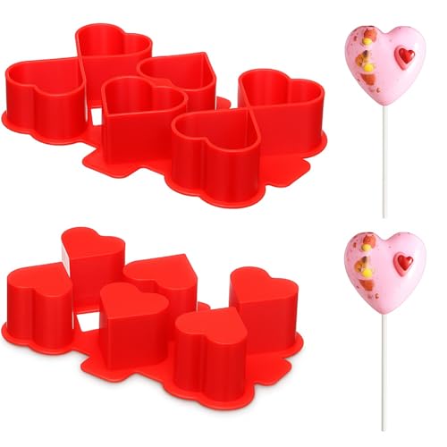 LemonRoad 4,3 cm Durchmesser x 6 Herz-Cake-Pop-Ausstecher und -schieber, Cake-Pop-Formen, Press-Set, Backwerkzeuge für Zuhause, Hochzeits-Desserts LemonRoad 4,3 cm Durchmesser x 6 Herz-Cake-Pop-Ausstecher und -schieber, Cake-Pop-Formen, Press-Set, Backwerkzeuge für Zuhause, Hochzeits-Desserts von LemonRoad