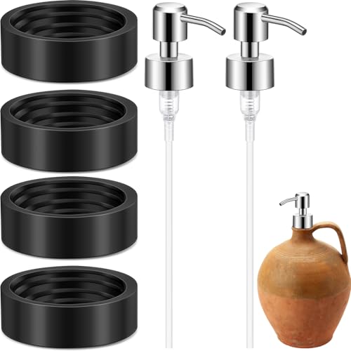 LemonRoad 4-teiliges Einfädelwerkzeug und Spender-Set, Fadenschneider für Töpferei mit Toneinfädelwerkzeugen für Seifenspender, Keramik, einheitliche Fäden (schwarz) von LemonRoad