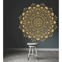 110 cm Xxl Mandala Wand Schablonen - Wiederverwendbare Für Yoga Extra Groß von Lemonbaum