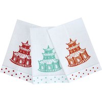 Chinoiserie Pagode Leinen Handtuch Gastgeberin Gastgeschenk Chinoiserie Pagode Leinen Handtuch Gastgeberin Gastgeschenk von LemondaisyDesign
