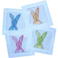 Frühling Hase Leinen Cocktail Servietten Frühling Hase Leinen Cocktail Servietten von LemondaisyDesign