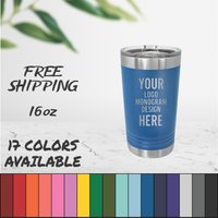 Lasergraviertes 16Oz Pint Mit Benutzerdefiniertem Bild, Logo Und/Oder Text. Personalisierte Polar Camel Isolierte Edelstahl Schiebedeckel von LemongrassENGRAVING