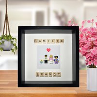 Unsere Familie - 3D Rahmen Personalisierte Figuren Aus Original Lego®-Teilen/Benutzerdefinierte Minifiguren Lego® Geschenkideen von LemoniStore