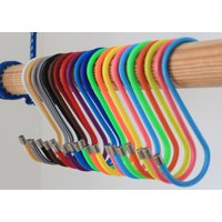4, 5 cm - Bunte Textil Stoff S-Haken Silber Oder Gold Schwarz Grau Rot Blau Grün Lila Gelb Neon Küchenhaken Küchenstange Küchenutensilien 4, 5 cm - Bunte Textil Stoff S-Haken Silber Oder Gold Schwarz Grau Rot Blau Grün Lila Gelb Neon Küchenhaken Küchenstange Küchenutensilien von LemonsqueezyHamburg