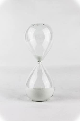Lemonti Timeless Sanduhr aus Glas | 15 Minuten in Weiß | auch in 10/15/30/45/60 min | als Dekoration für das Büro, Küche sowie Zeitangabe für Kinder… von Lemonti Timeless