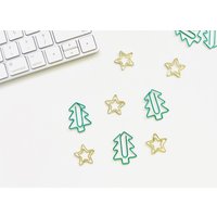 Süße Baum Und Stern Büroklammern - Kawaii Buch Marker Seiten Schul Zubehör Büro 6Er Pack 3 Sets von Lemontic