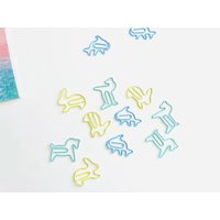 Süße Delphin, Kaninchen Und Pferd Papier Clips - Kawaii Buch Marker Seite Schulbedarf Bürobedarf Packung Mit 6 2 Sets von Lemontic