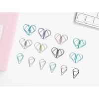 Süße Wassertropfen Büroklammern - Kawaii Tear Drop Buch Marker Seiten Schulzubehör Büromaterial 10Er Pack von Lemontic