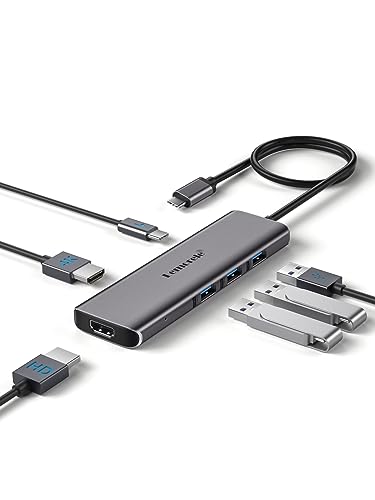 𝐔𝐩𝐠𝐫𝐚𝐝𝐞 Lemorele 6 in 1 Dual Display Aluminiumgehäuse Adapter mit Dual HDMI, 3*USB 3.0, 100W PD, USB C Hub für MacBook Air Pro M1 M2 Mac OS 10.15 𝐔𝐩𝐠𝐫𝐚𝐝𝐞 Lemorele 6 in 1 Dual Display Aluminiumgehäuse Adapter mit Dual HDMI, 3*USB 3.0, 100W PD, USB C Hub für MacBook Air Pro M1 M2 Mac OS 10.15 von Lemorele