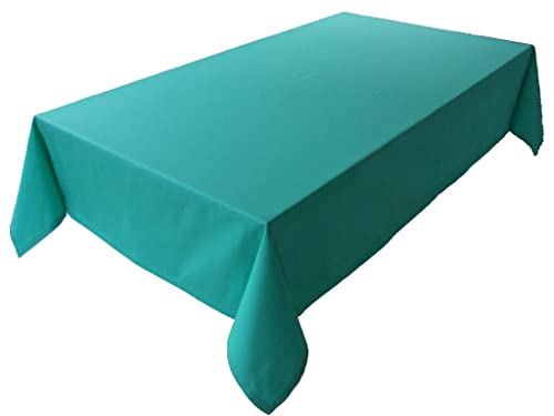 Hochwertige Tischdecke Tischwäsche aus 100% Baumwolle Kollektion Konzept, Farbe & Größe wählbar (Tischdecke - 120x200cm, Smaragdgrün) von Lemos Home