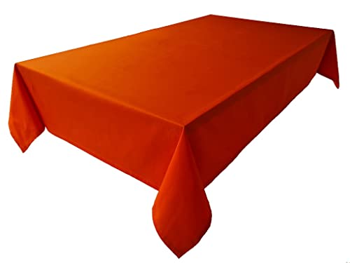 Hochwertige Tischdecke Tischwäsche aus 100% Baumwolle Kollektion Konzept, Farbe & Größe wählbar (Tischdecke - 150x300cm, Orange) von Lemos Home