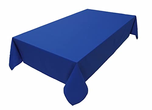 Hochwertige Tischdecke Tischwäsche aus 100% Baumwolle Kollektion Konzept, Farbe & Größe wählbar (Tischdecke - Oval 150x220cm, Royalblau) von Lemos Home